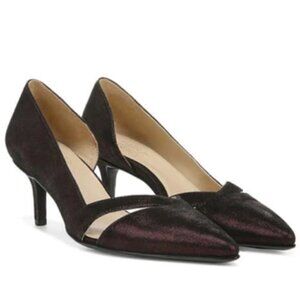 Naturalizer Ezra Cutout Asymmetric Pump In Cabernet Sauvignon Red Leather